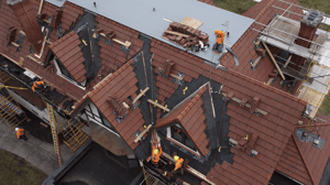 Roof of a historic building